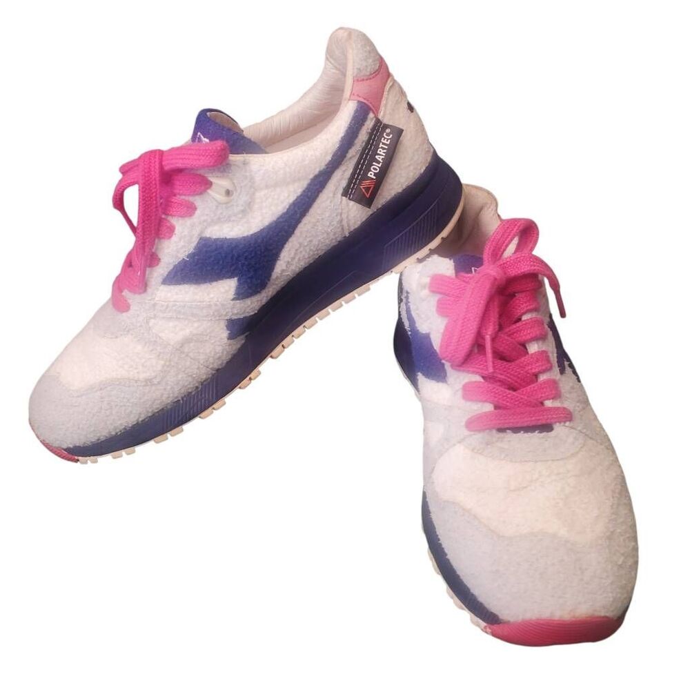 Diadora N9000 H LC23 Marshmallow Polartec Trainers Sneakers Pink Blue Mens 8.5 W